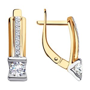 Серёжки Английские Фианит