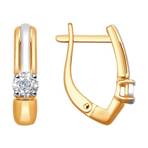 Серёжки Английские Бриллиант