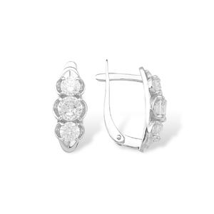 Серёжки Английские Фианит