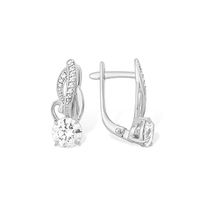 Серёжки Английские Фианит