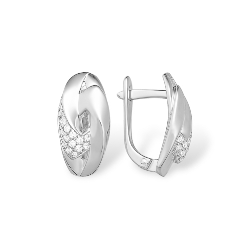 Серёжки Английские Фианит