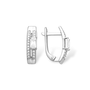 Серёжки Английские Фианит