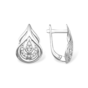 Серёжки Английские Фианит