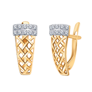 Серёжки Английские Фианит