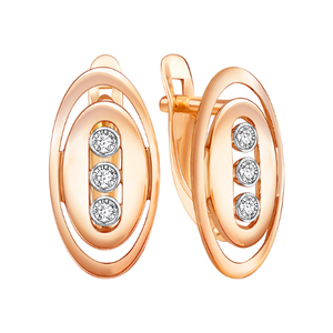 Серёжки Английские Фианит