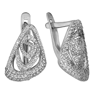 Серёжки Английские Фианит