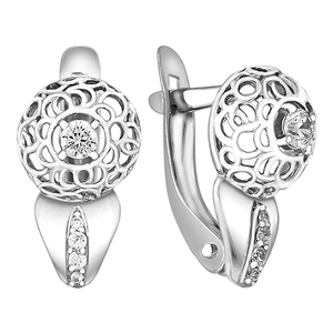 Серёжки Английские Фианит