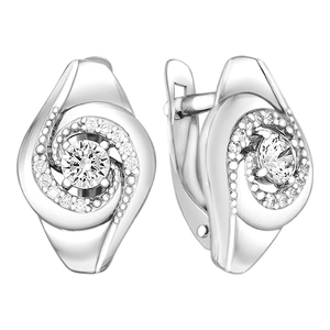 Серёжки Английские Фианит