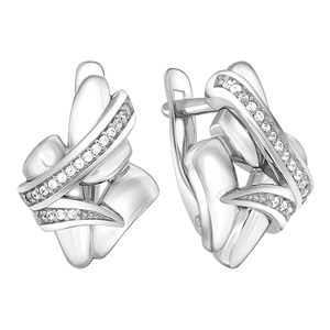 Серёжки Английские Фианит